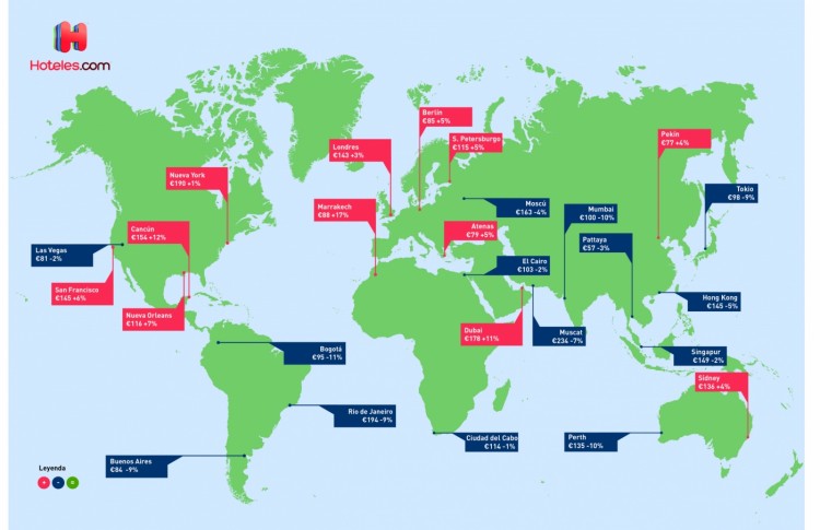 Los viajeros europeos se decantaron por Asia ante sus atractivos precios hoteleros en 2013