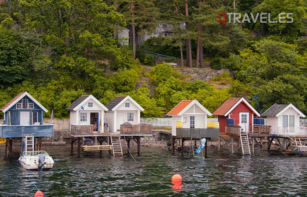 Casitas de pesca y baño del fiordo de Oslo