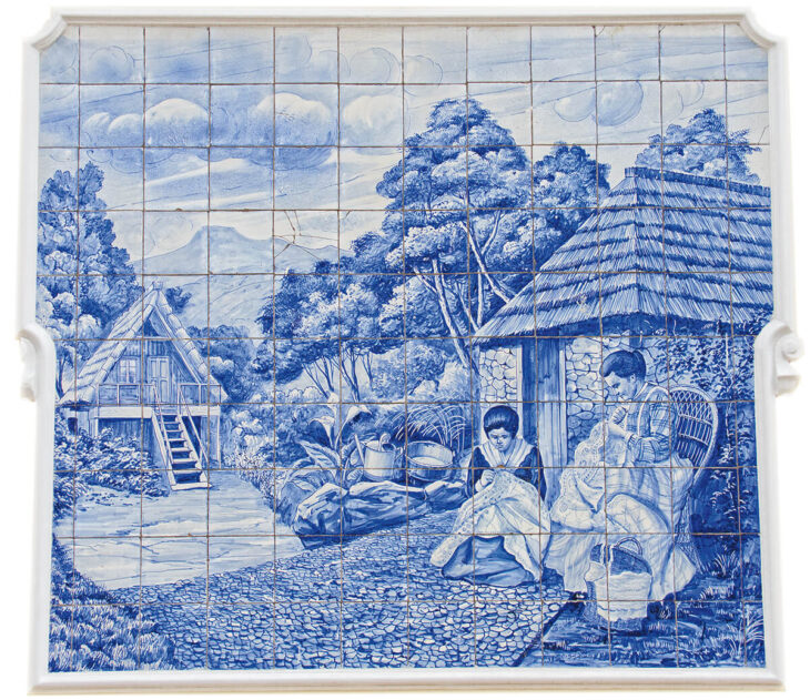 Mosaico con escena típica de Madeira