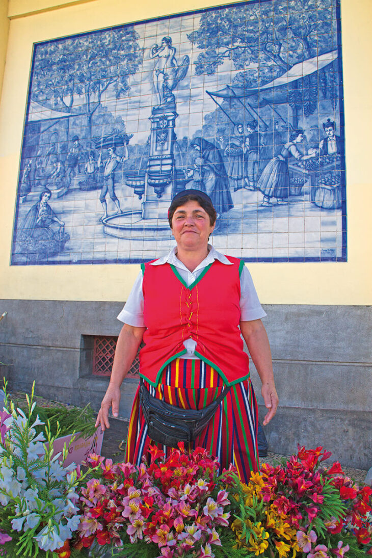 Vendedora de flores en Funchal