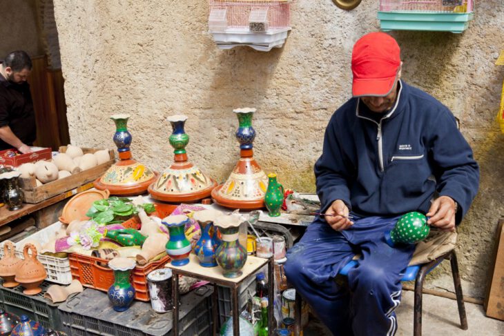 Tienda de alfombras en la median de Tetuán