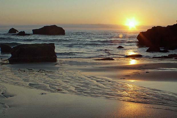 La paradisíaca playa de Adraga, también en invierno