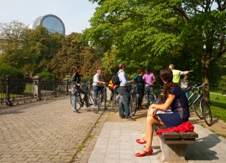 Bruselas Bélgica, el Leopold Park es uno de sus pulmones verdes
