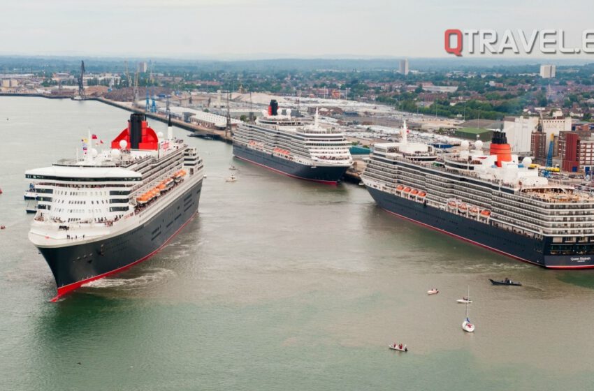  Queen Mary 2, Queen Victoria y el Queen Elizabeth se reunen en Lisboa