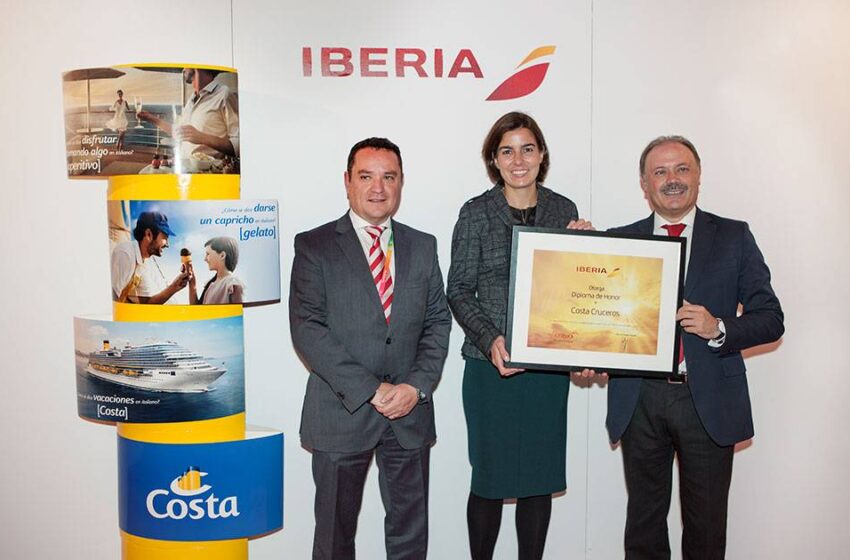  Iberia galardona a Costa Cruceros por su contribución al desarrollo del negocio