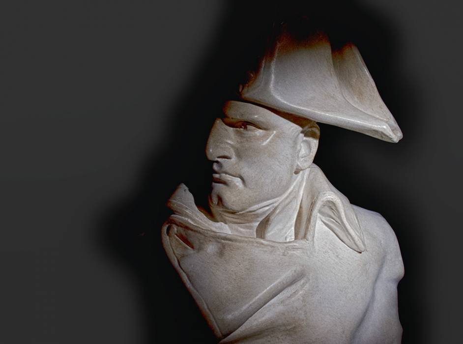la ruta de Napoleón en Valonia busto de Napoléon
