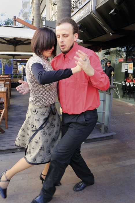 Bailando Tango en plena calle