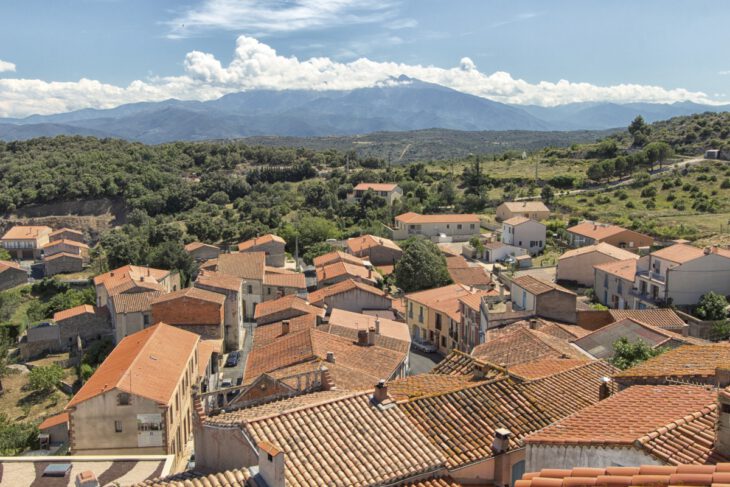 Vistas del macizo del Canigó desde Belesta