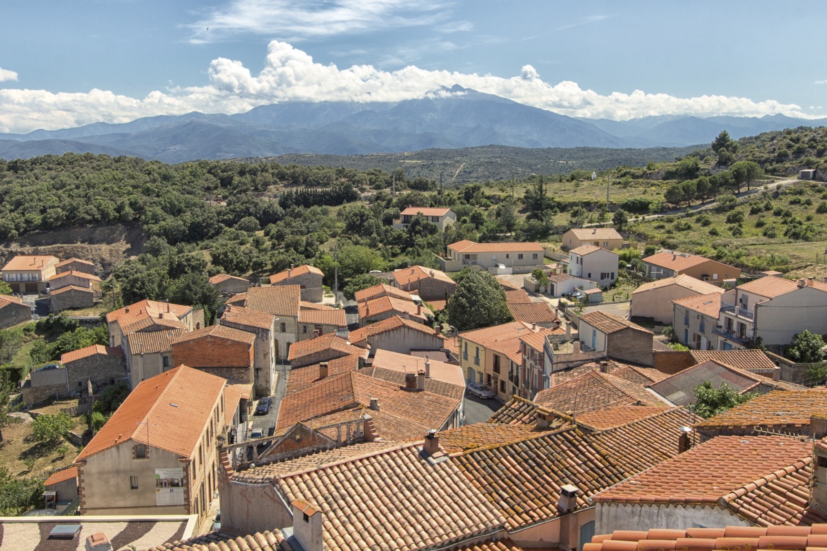 Vistas del macizo del Canigó desde Belesta