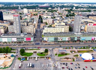 Panorámica de Varsovia desde la azotea del Palacio de la Cultura y la Ciencia