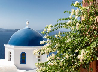 Pueblo de Oia en Santorini