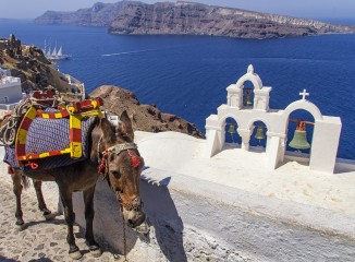 Pueblo de Oia en Santorini