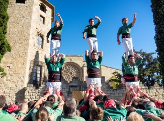 Castellers a Sant Cugat del Vallès