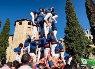 Castellers a Sant Cugat del Vallès