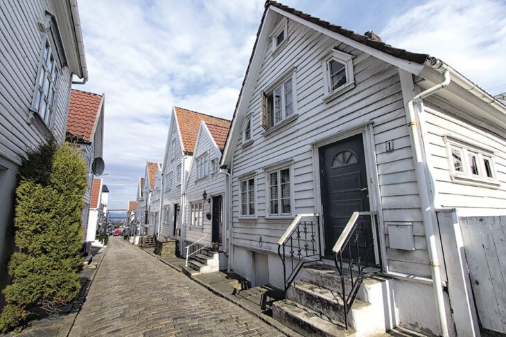 Casas de madera del barrio de Gamle Stavanger