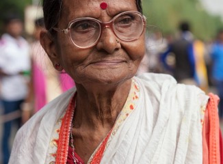 Anciana en Calcuta