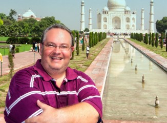 David Bigorra en el Taj Mahal