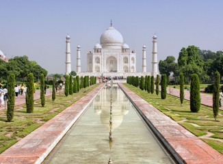 Gran panorámica del Taj Mahal