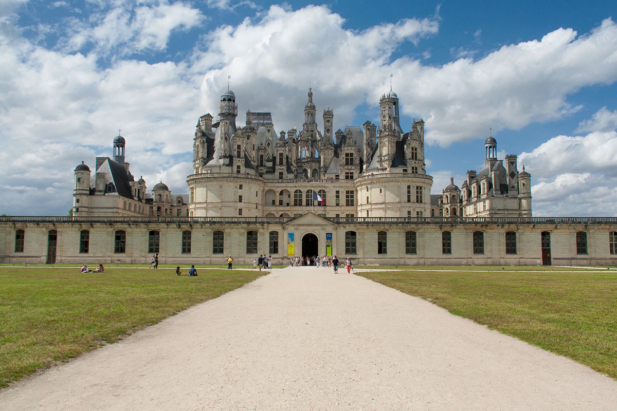 Residencia real de Chambord en valle del Loira