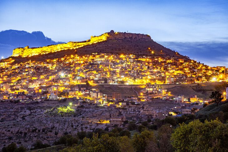 Vista al atardecer de Mardin