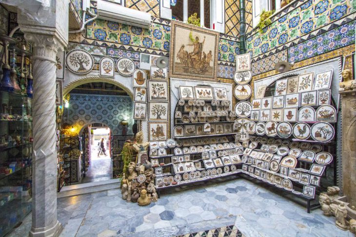 Comercios de ceramica en Sidi Bou Said