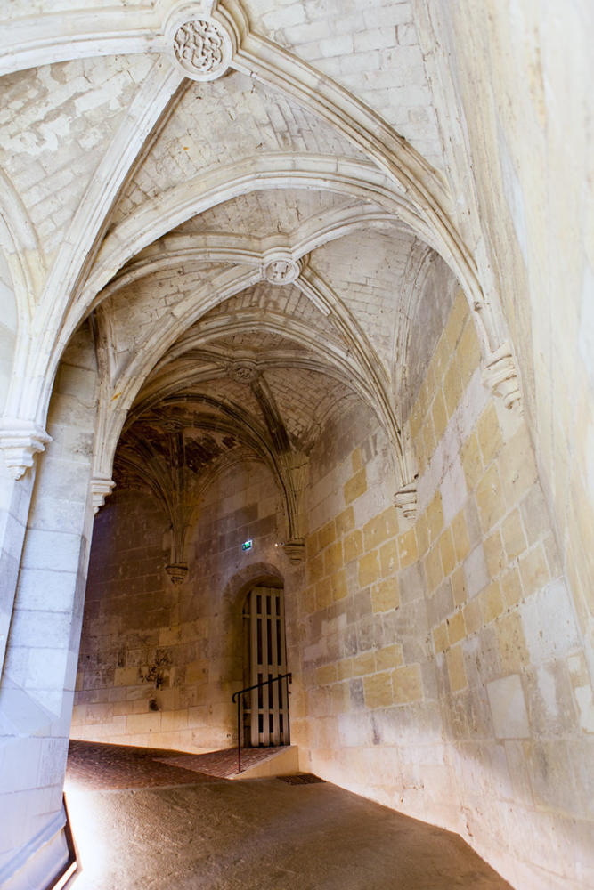 Detalle del interior de la rampa de acceso de carruajes del Castillo de Amboise