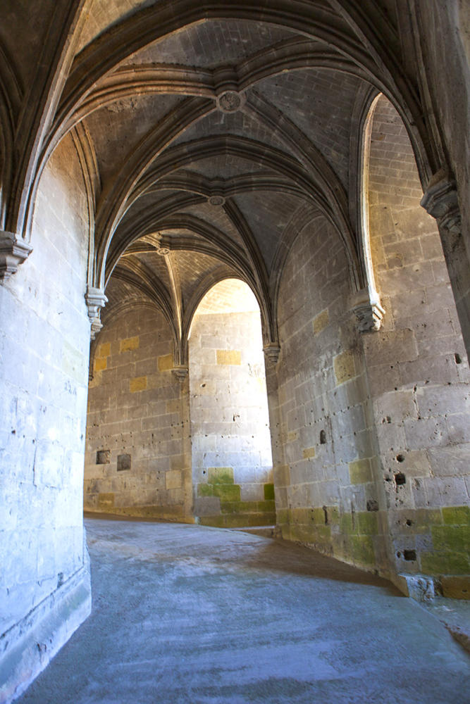 Detalle del interior de la rampa de acceso de carruajes del Castillo de Amboise