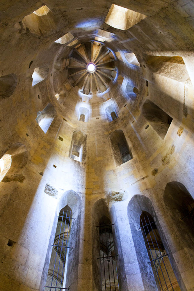 Detalle del interior de la rampa de acceso de carruajes del Castillo de Amboise