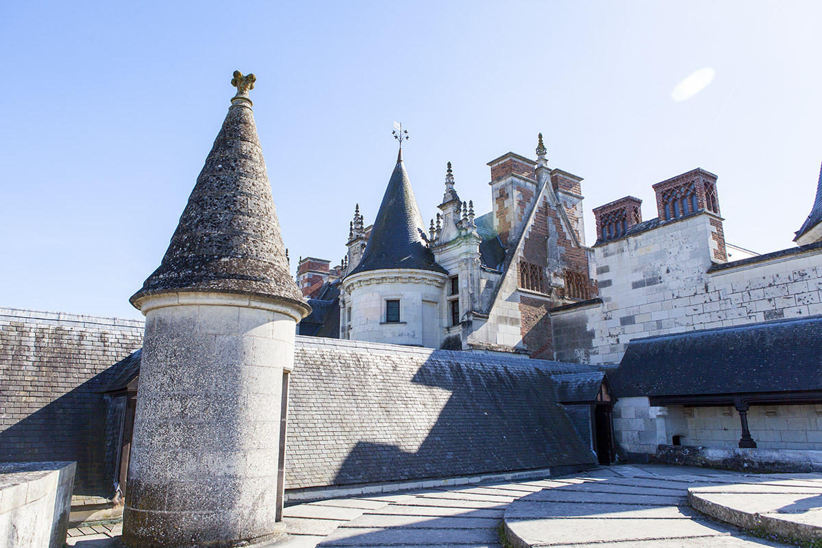 Cúpulas y torreones en el castillo de Amboise