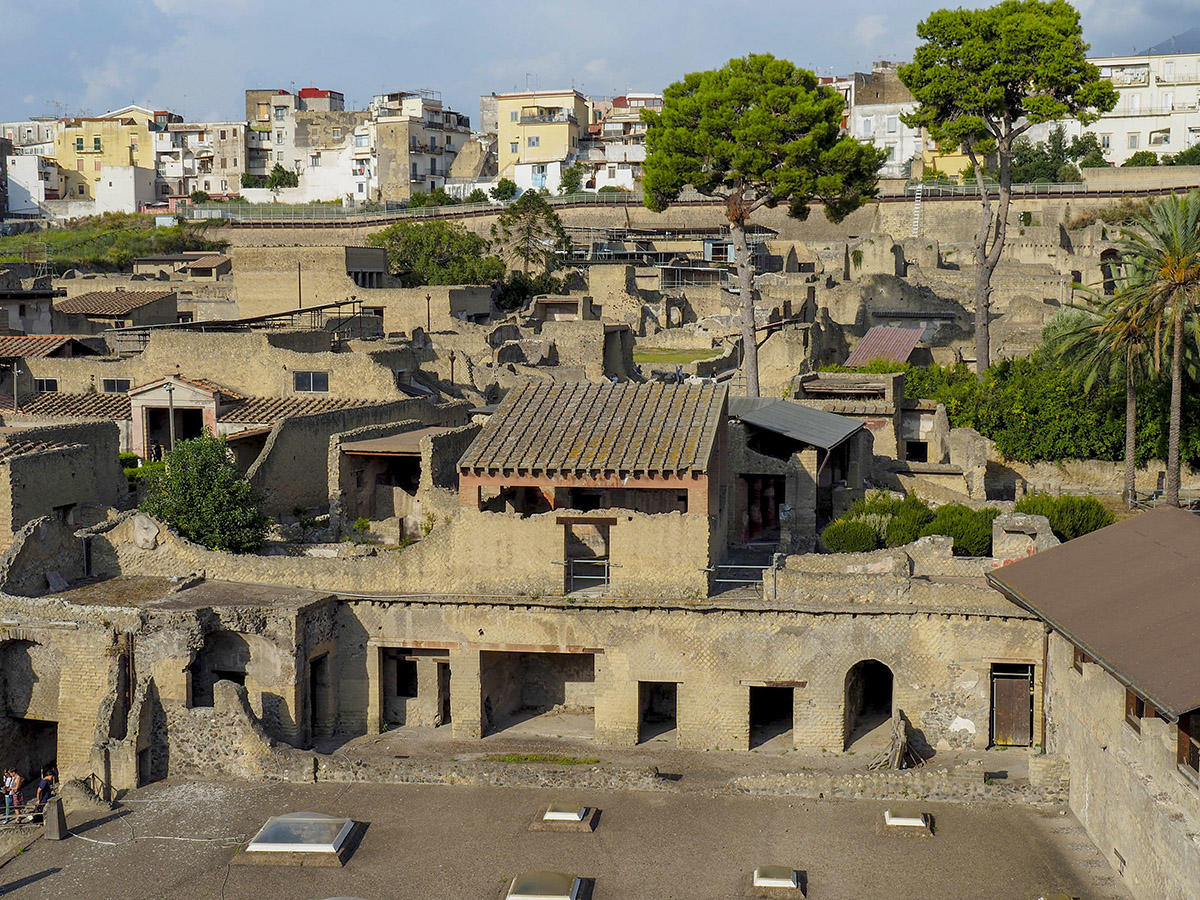 Herculano panorámica de la excavación arqueologíca