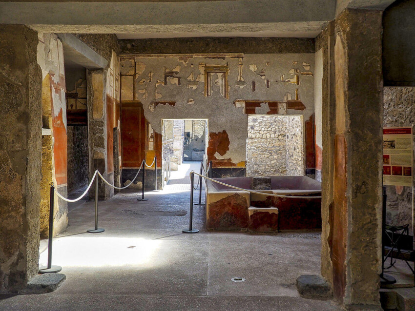 Interior de la lavandería de Pompeya