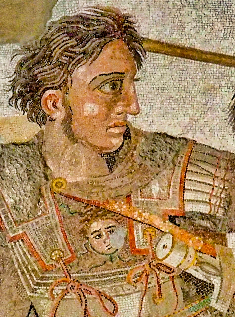 Detalle del mosaico de Alejandro