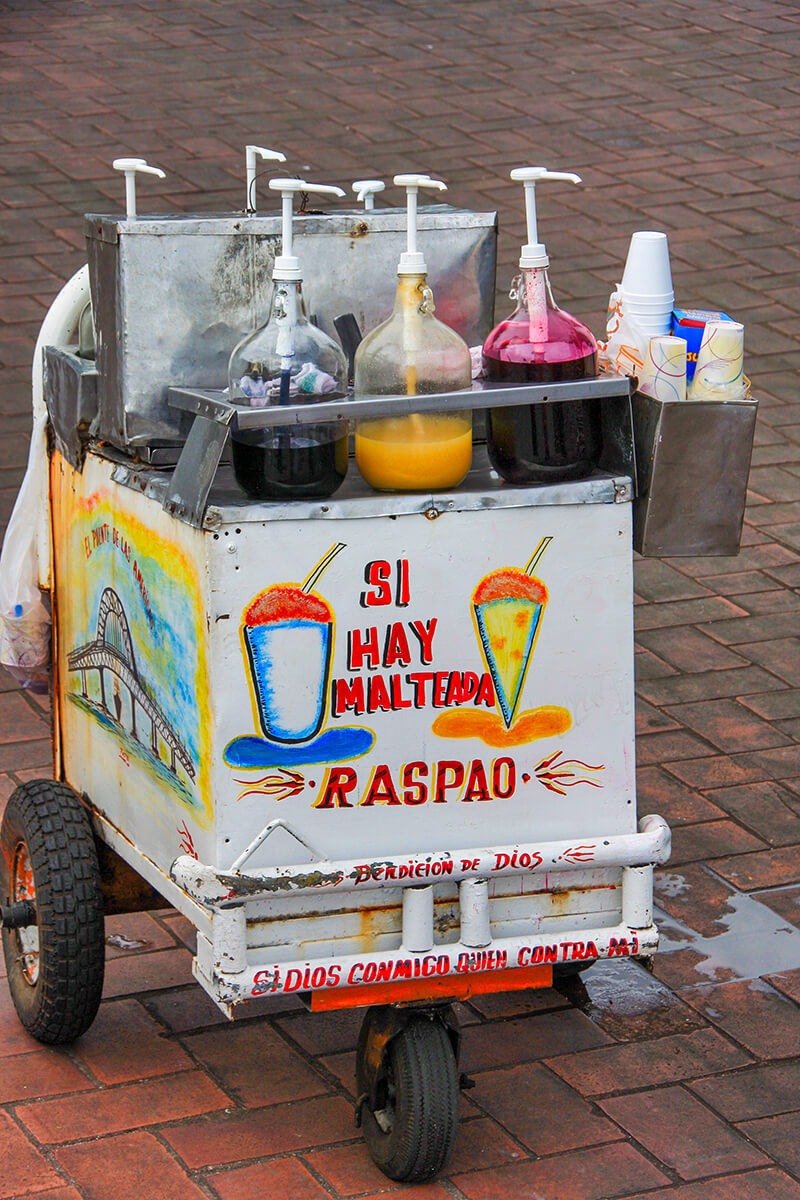 Típico helado panameño el Raspao