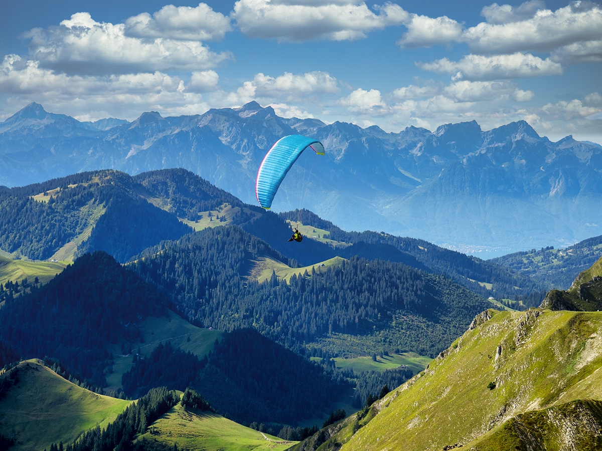 Parapentes desde el Moleson