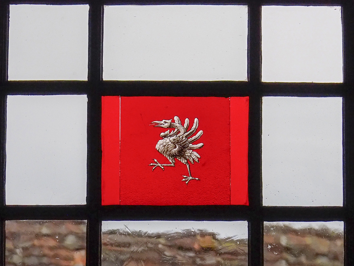 Vidriera con el escudo de Gruyères