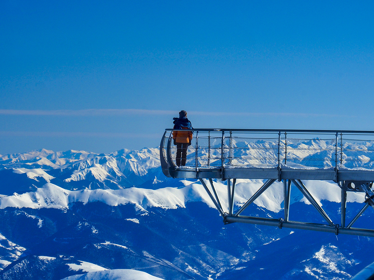 Pasarela al vacío en el Pic du Midi