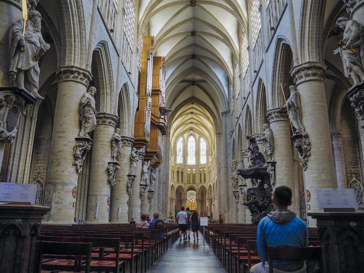 Detalle interior Catedral de Bruselas