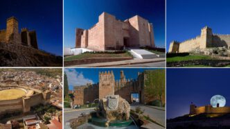 Collage de castillos medievales de la provincia de Huelva
